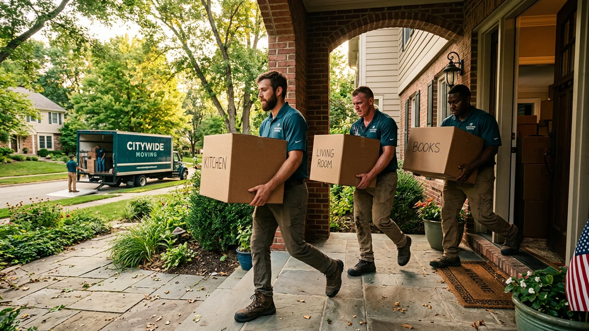 Moving crew in action
